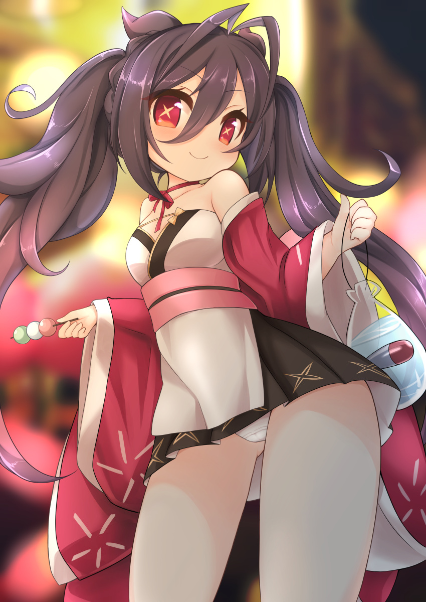 1girl, absurdres, antenna_hair, azur_lane, bangs, bare_shoulders, black_hair, blurry