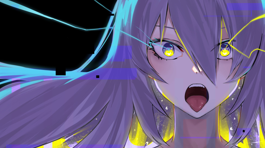 1girl, absurdres, black_background, blonde_hair, colored_inner_hair, commentary, furai_sen, gradient_hair