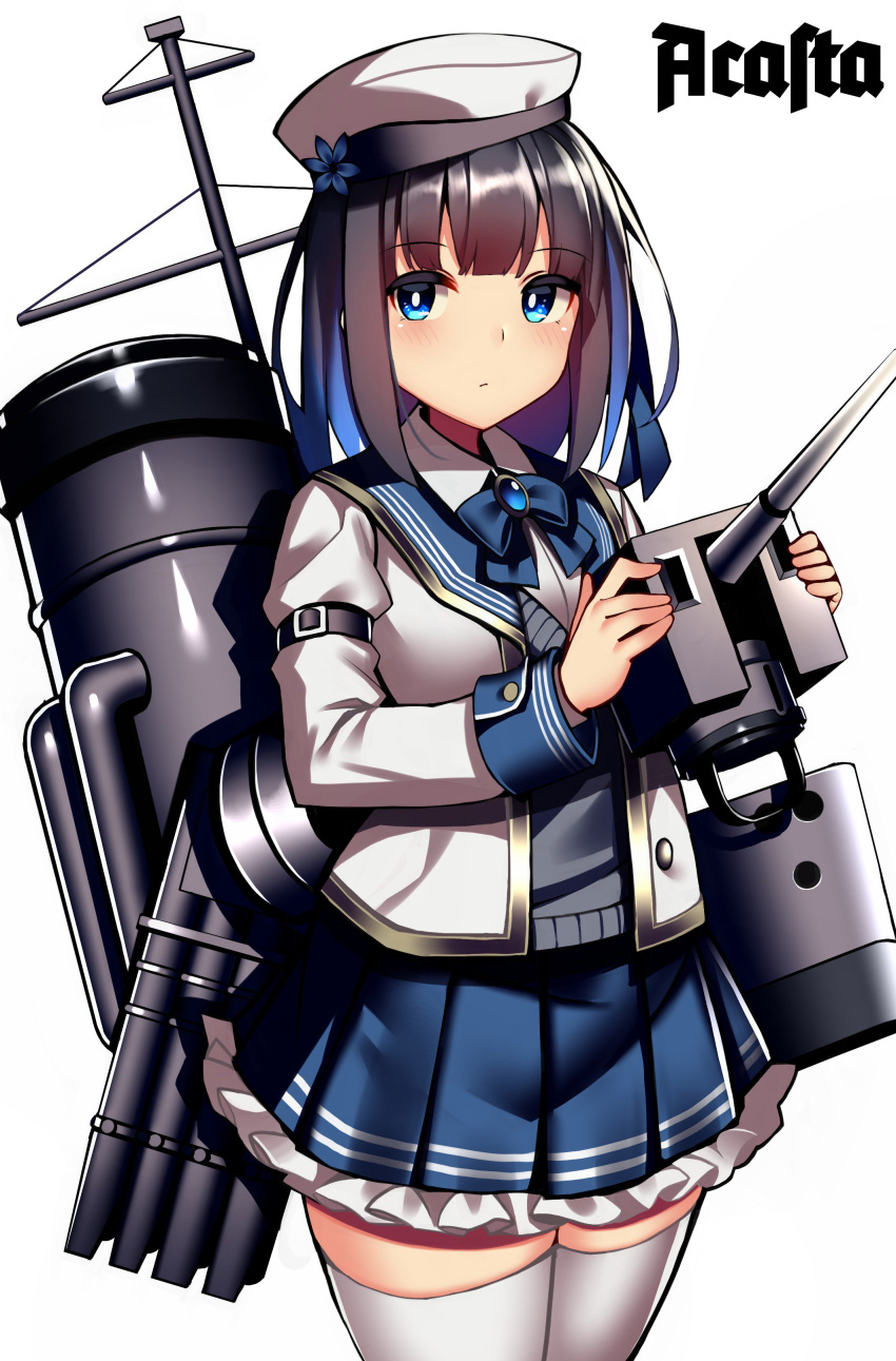 18bit, 1girl, absurdres, acasta_(azur_lane), azur_lane, bangs, beret, black_hair
