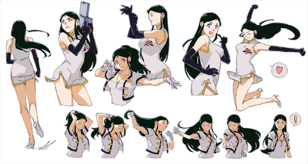 1girl, black_hair, breasts, china_dress, chinese_clothes, closed_mouth, dress, elbow_gloves