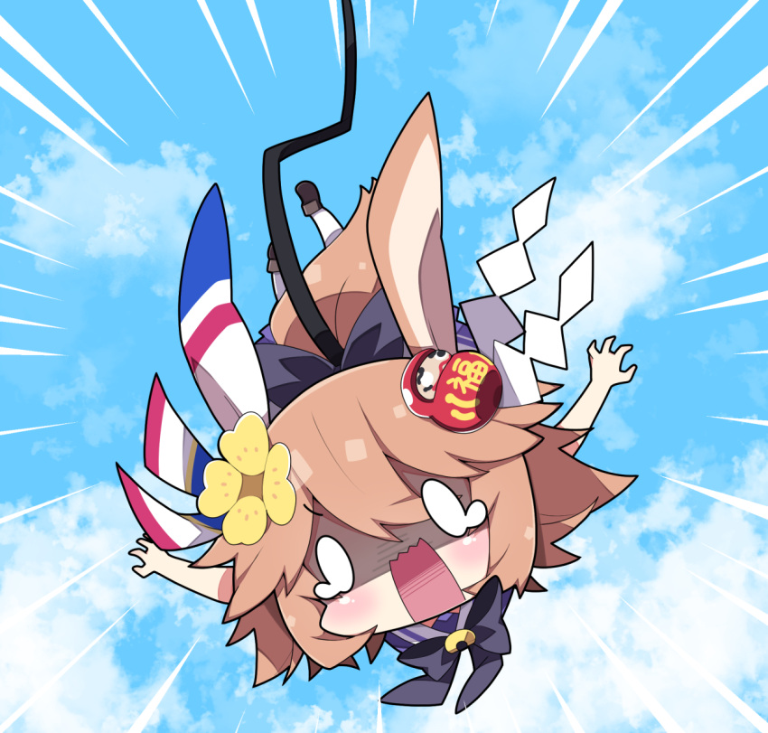 0_0, 1girl, animal_ears, bangs, black_bow, black_footwear, black_ribbon, blue_shirt