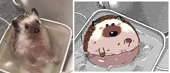 animal_focus, animated, animated_gif, blush_stickers, commentary, english_commentary, flipnote_studio_(medium), hedgehog