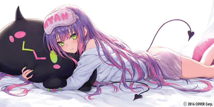 1girl, ass, bangs, bibi_(tokoyami_towa), blush, closed_mouth, demon_girl, demon_tail