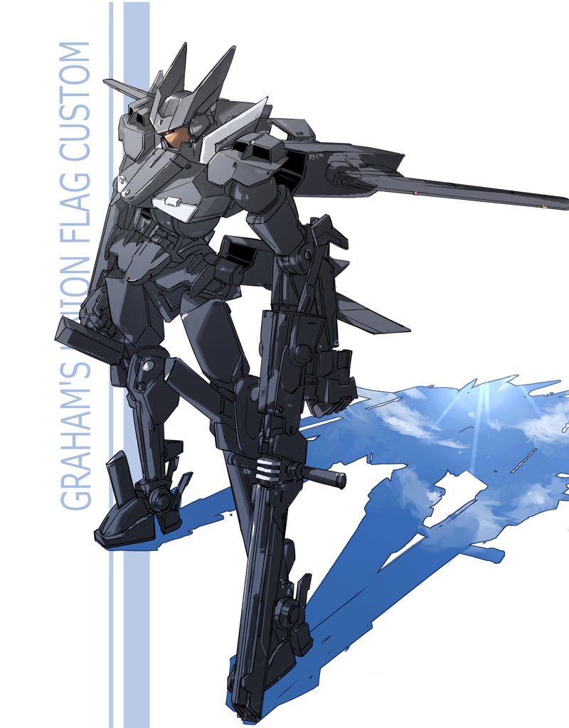 character_name, clouds, flag_custom, gun, gundam, gundam_00, holding, holding_gun