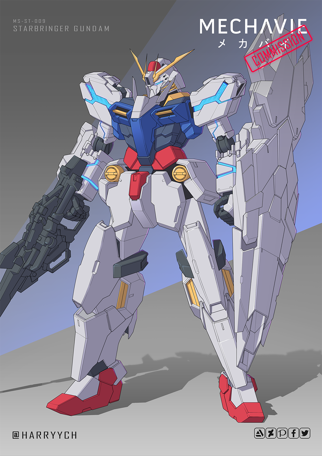 00_gundam, commission, english_commentary, ex-s_gundam, fusion, gun, gundam, gundam_00