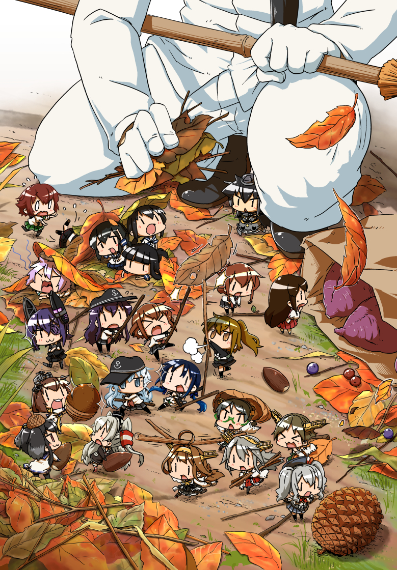 >_<, :3, acorn, admiral_(kancolle), ahoge, akagi_(kancolle), akatsuki_(kancolle), amatsukaze_(kancolle)