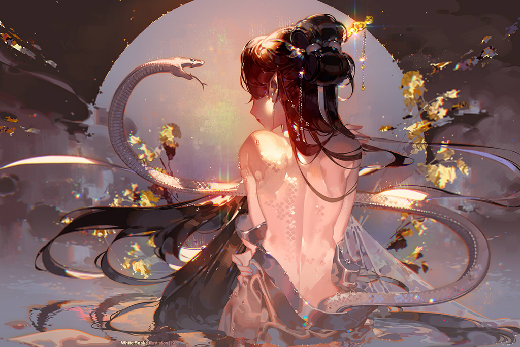 1girl, artist_name, bare_back, blue_nails, breasts, brown_hair, character_request, english_text