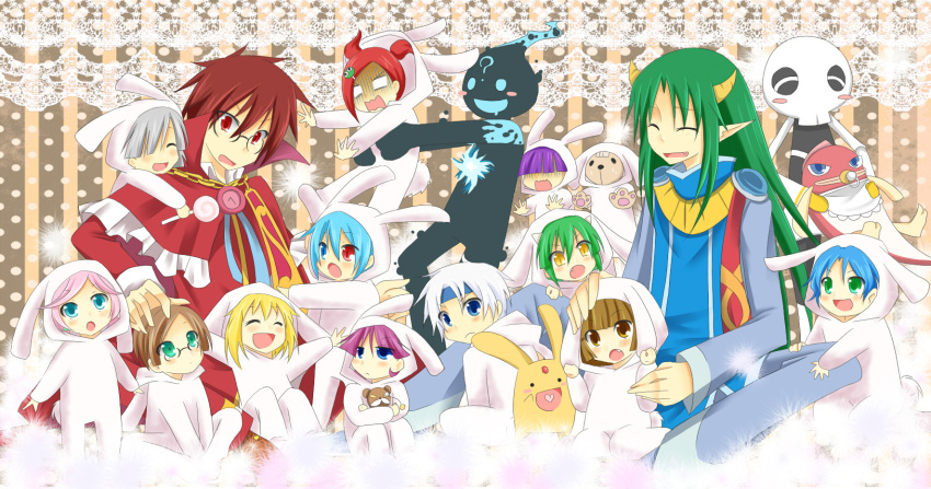 amitie_(puyopuyo), andou_ringo, arle_nadja, carbuncle_(puyopuyo), draco_centauros, ecolo_(puyopuyo), feli_(puyopuyo), highres