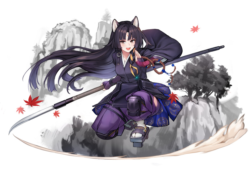 1girl, arknights, beads, beruko14, dog_girl, facial_mark, forehead_mark, gloves