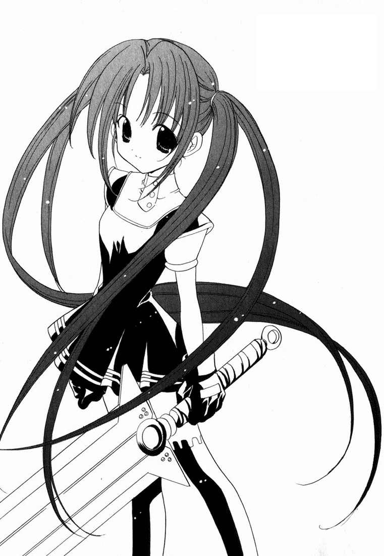 long_hair, melty, melty_bagle, miniskirt, monochrome, nanase_aoi, petit_monster, puchimon