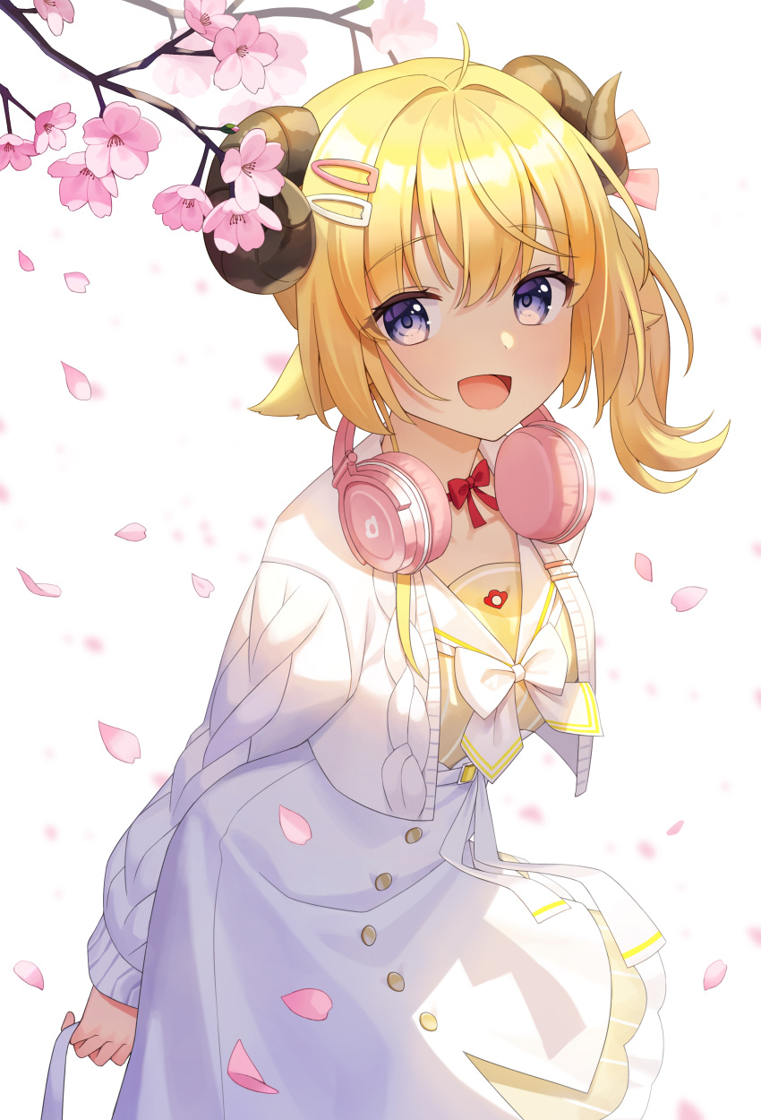 1girl, absurdres, ahoge, animal_ears, aran_sweater, beomko, blonde_hair, choker