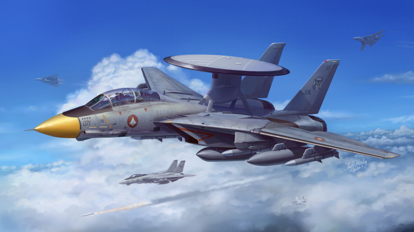 2017, aircraft, airplane, awacs, battle, canopy, clouds, cloudy_sky