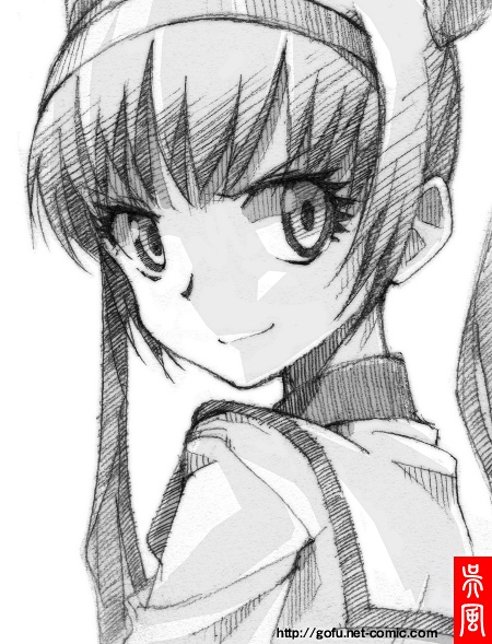 from_behind, gofu, hairband, hannah_weber, long_hair, looking_back, monochrome, school_uniform