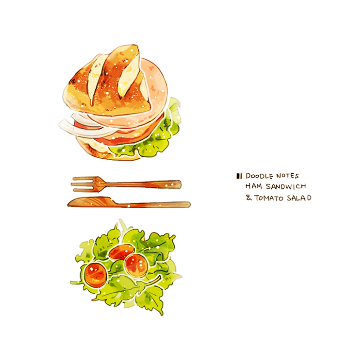 commentary, cyannism, english_commentary, english_text, food, food_focus, fork, ham