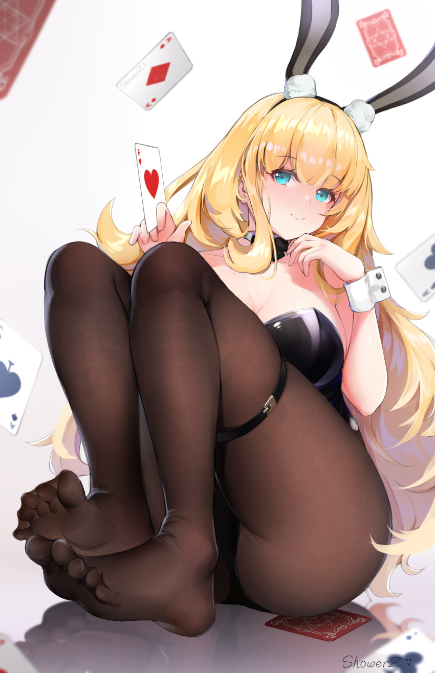 1girl, absurdres, ace_of_clubs, ace_of_diamonds, ace_of_hearts, ace_of_spades, animal_ears, azur_lane