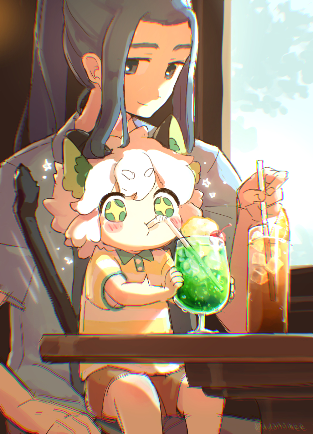 +_+, 2boys, animal_ears, black_eyes, cat_boy, cat_ears, cat_tail, child