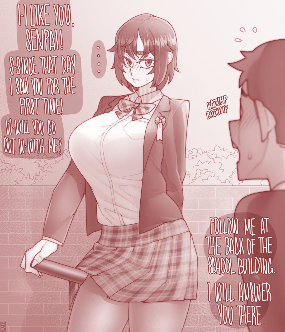 ..., 1boy, 1girl, black_hair, black_legwear, blazer, blush, bow