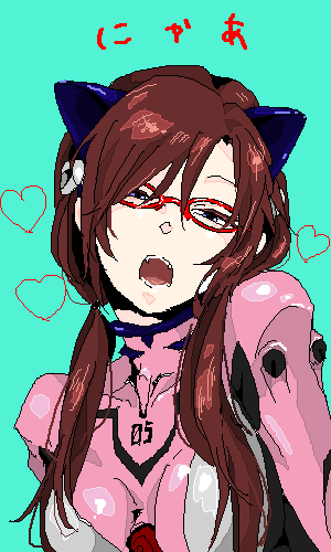 bad_id, blue_eyes, cat_ears, evangelion:_2.0_you_can_(not)_advance, face, glasses, hairband, heart