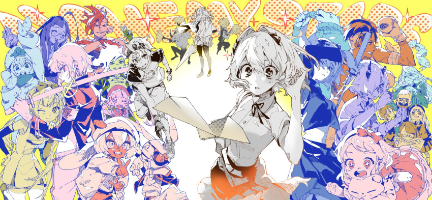 +_+, 6+boys, 6+girls, ahoge, alchemy_stars, alternate_costume, amy_(alchemy_stars), armband