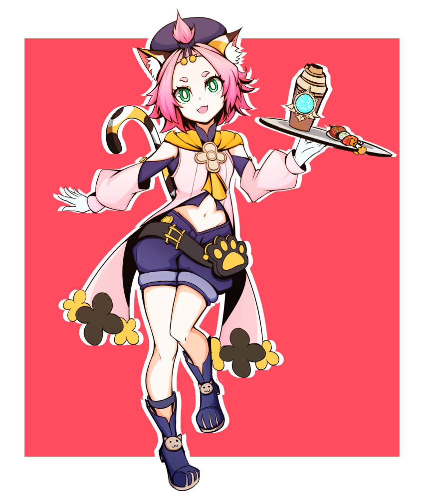 :3, animal_ears, bag, belt, bottle, carrying, cat_ears, cat_girl