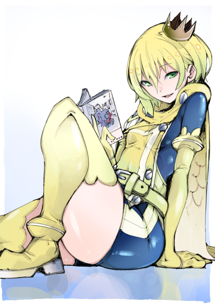 1girl, aiguillette, amagami_sora, bareteru!_cocktail_night, belt, blonde_hair, book, cape
