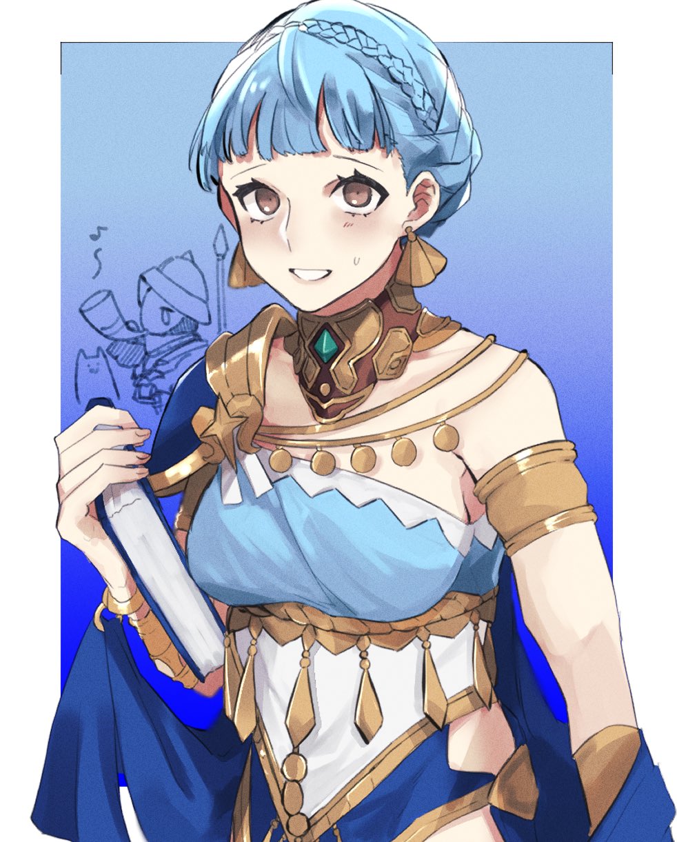 1boy, 1girl, alternate_costume, animal, armlet, armor, artist_request, bags_under_eyes
