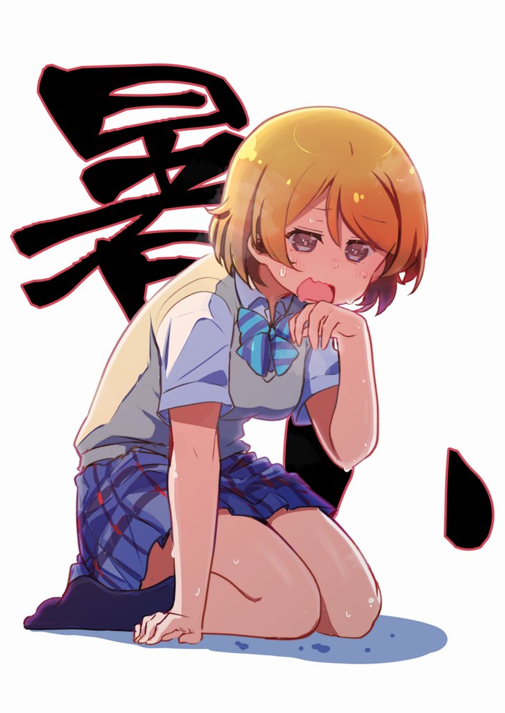 arm_support, blue_neckwear, bow, bowtie, dress_shirt, koizumi_hanayo, love_live!, love_live!_school_idol_project