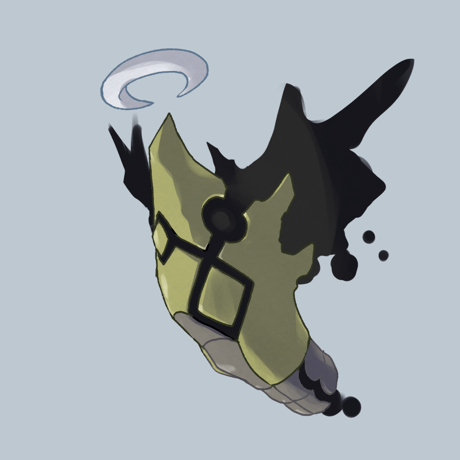 black_eyes, commentary, full_body, fusion, gen_1_pokemon, gen_3_pokemon, go-lurk, grey_background