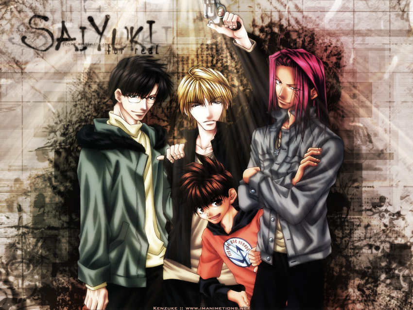 cho_hakkai, genjyo_sanzo, saiyuki, sha_gojyo, son_goku_(saiyuki), tagme