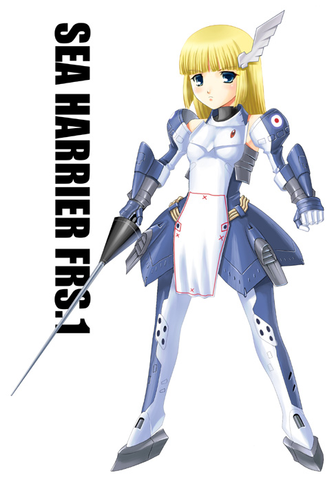 armor, harrier, harrier_jump_jet, jet, lance, mecha_musume, military, nagase_mizuchi