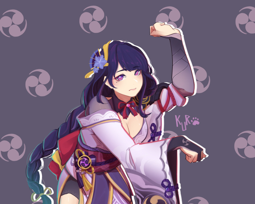1girl, absurdres, bangs, braid, breasts, bridal_gauntlets, detached_collar, detached_sleeves