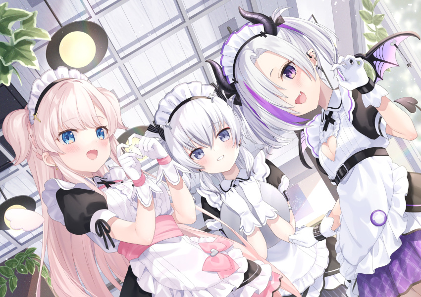 3girls, absurdres, akumano_chipie, amamori_naco, apron, azuma_seren, blanche_fleur, blonde_hair