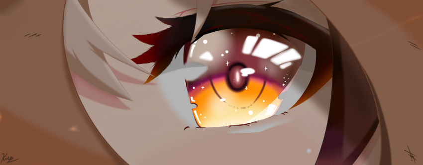 1girl, bag, brown_eyes, brown_hair, glowing, glowing_eye, highres, hololive