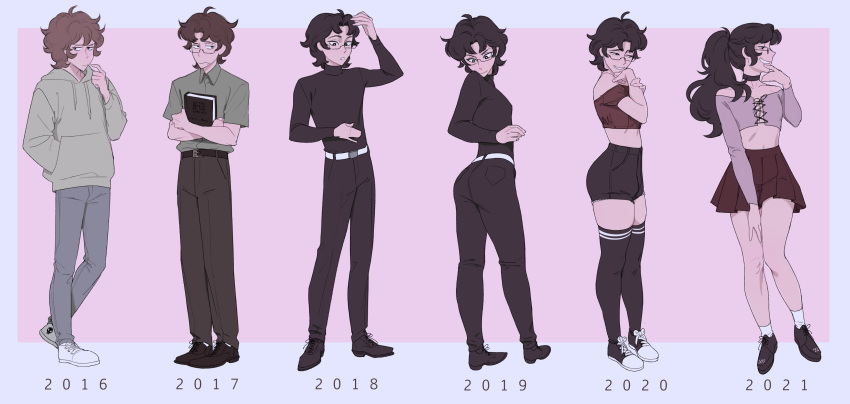 1boy, absurdres, ass, belt, belt_buckle, black_choker, black_footwear, black_hair