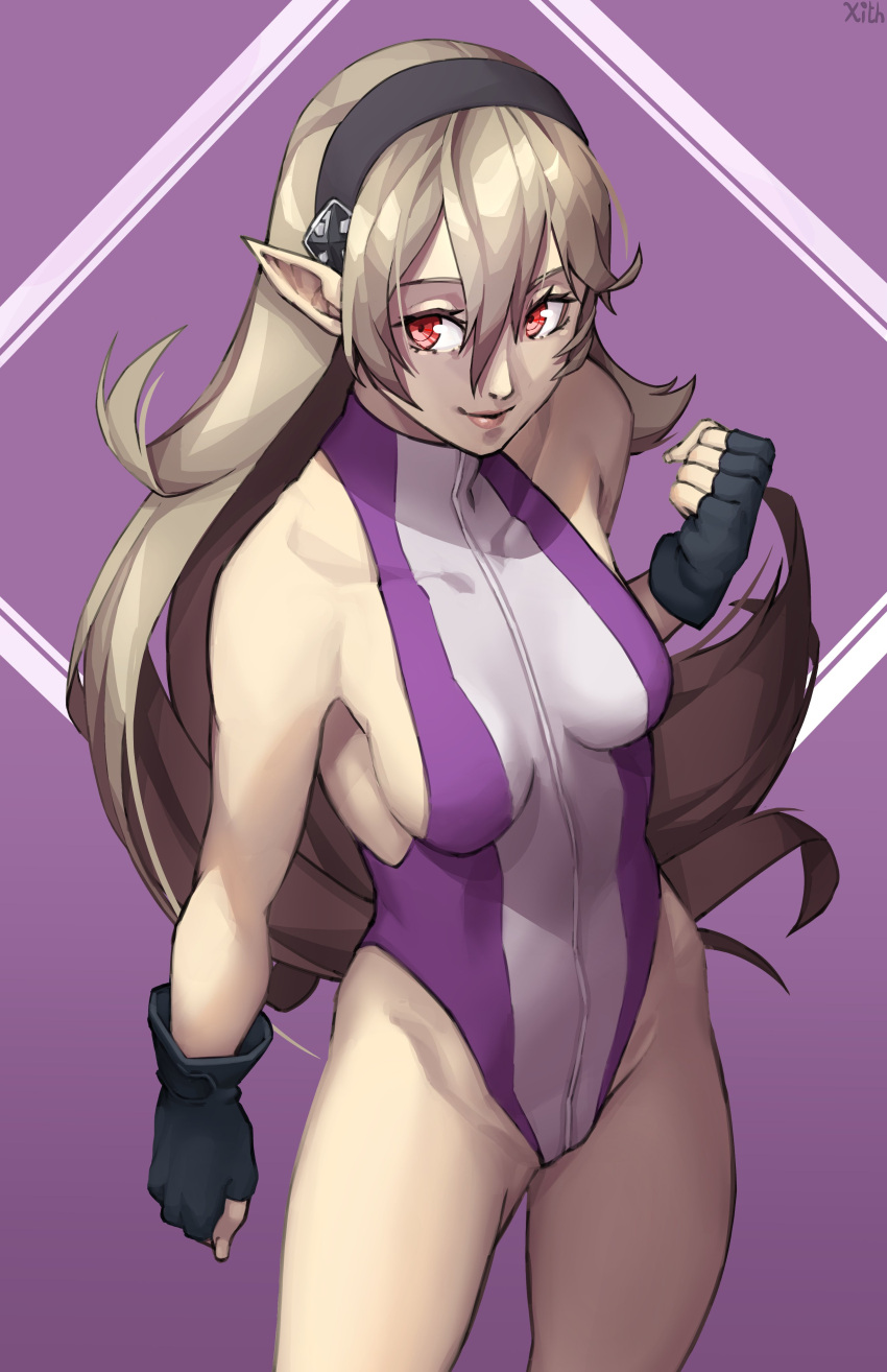 1girl, absurdres, alternate_costume, armpits, artist_name, bangs, bare_shoulders, black_gloves