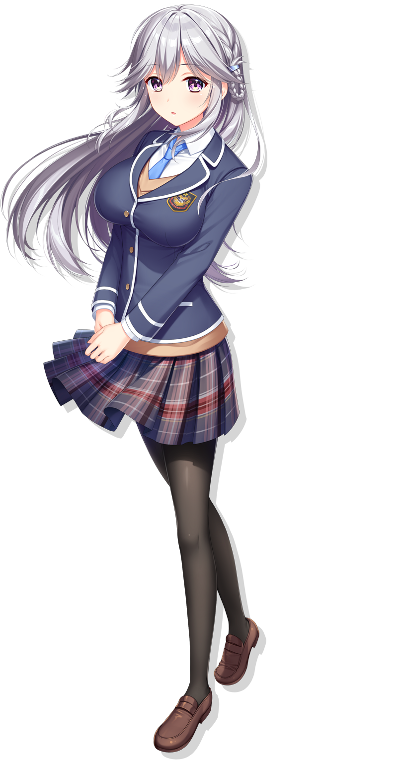 1girl, alpha_(yukai_na_nakamatachi), bangs, black_legwear, blazer, blue_neckwear, blush, braid