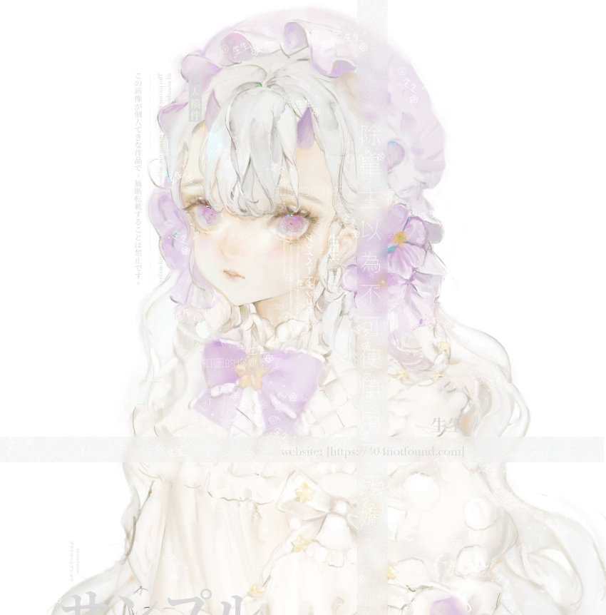 1girl, artist_name, bangs, blush, bow, bowtie, closed_mouth, dress