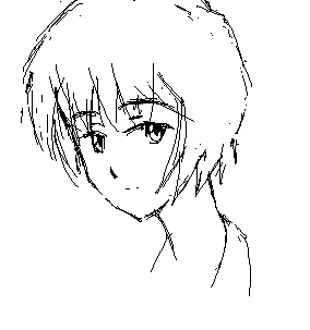 1girl, animated, animated_gif, ayanami_rei, blink, collar, eyebrows, eyebrows_visible_through_hair