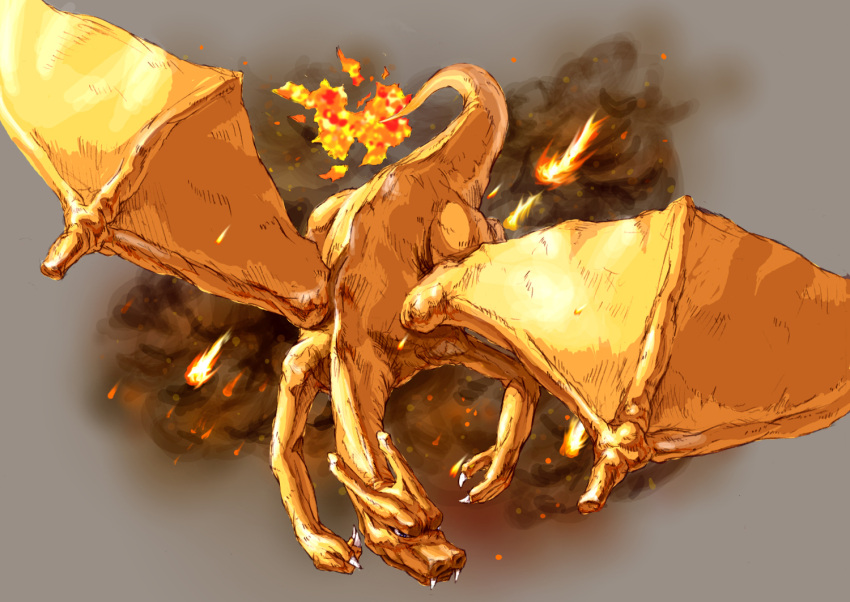 fire, highres, mushina_suzume, no_humans, pokemon, pokemon_(creature), solo