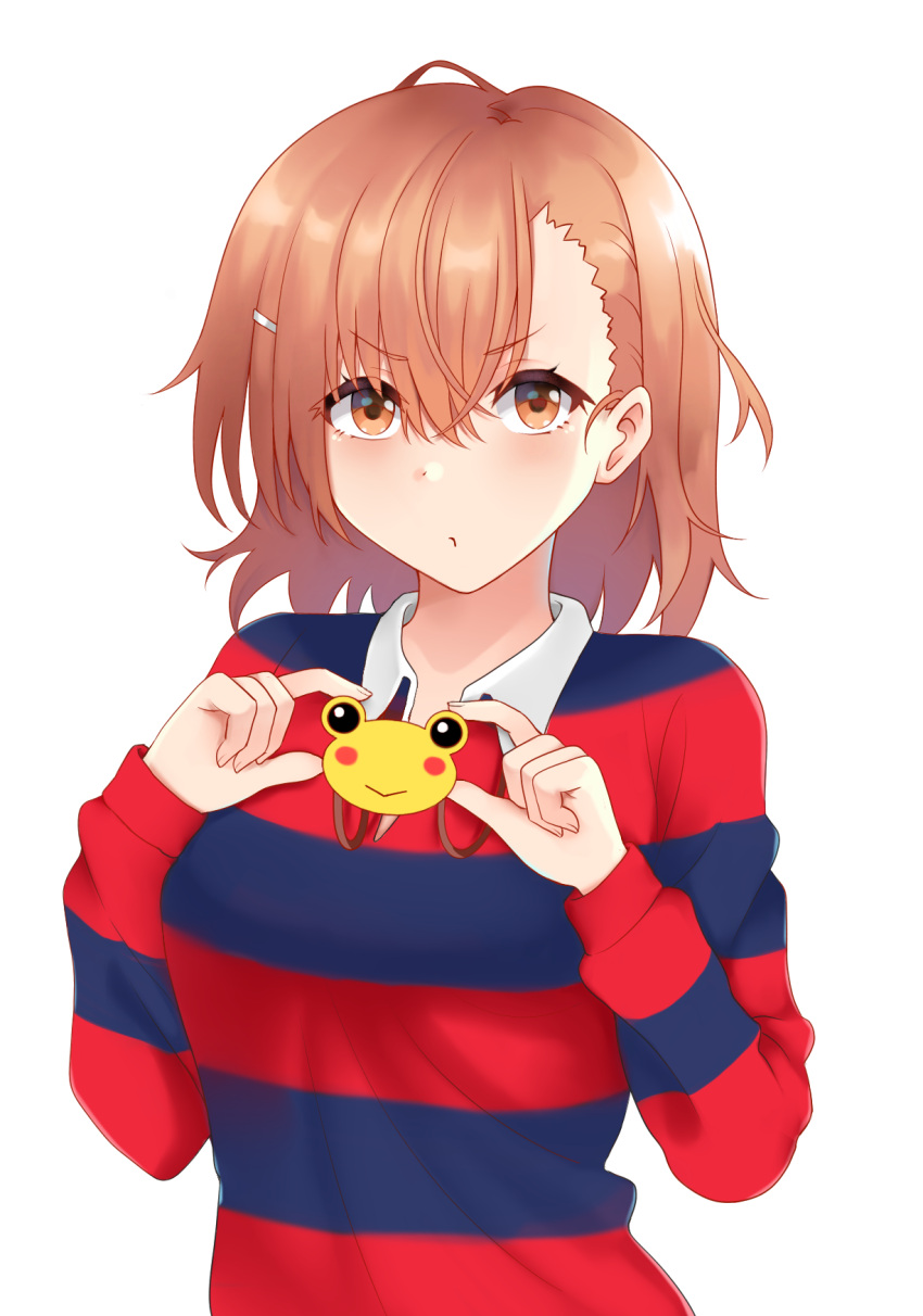 1girl, artist_request, breasts, brown_eyes, chris-chan, chris-chan_(cosplay), closed_mouth, collared_shirt