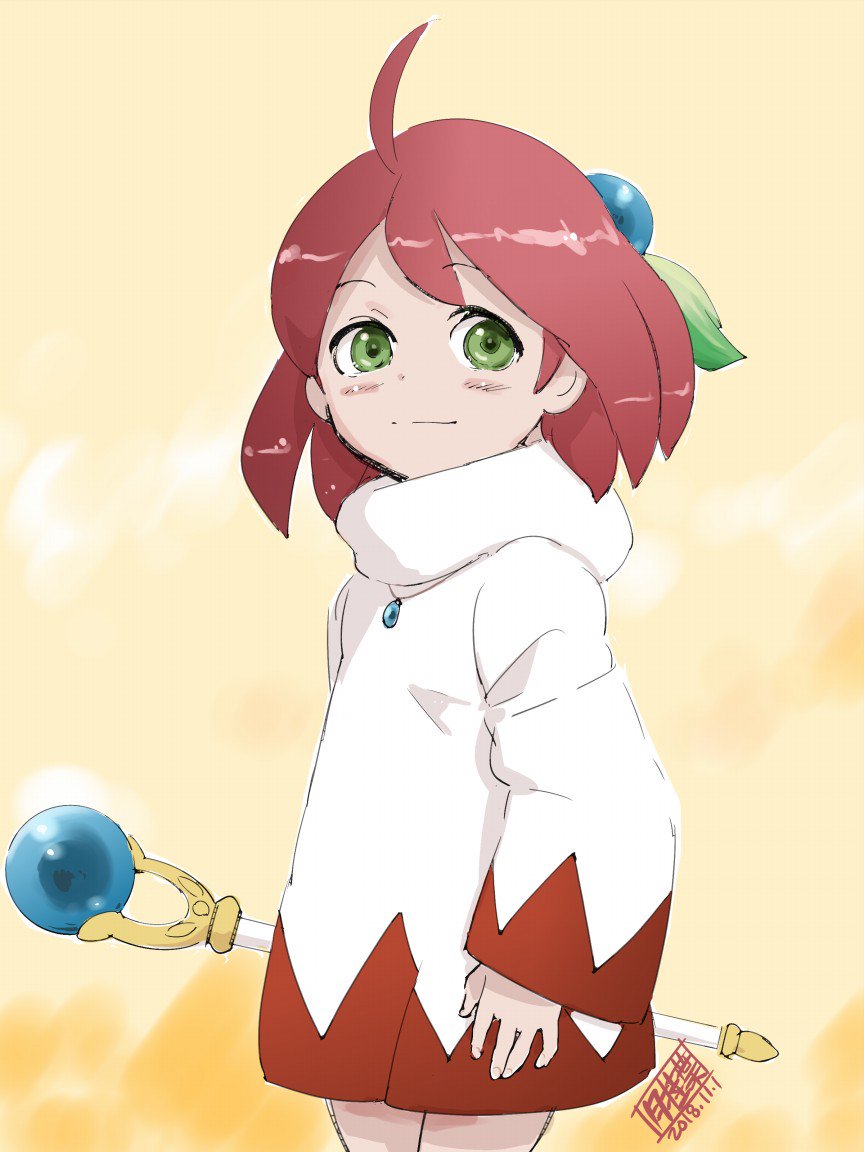 1girl, closed_mouth, final_fantasy, final_fantasy_fables, gekkeiyou, green_eyes, looking_at_viewer, pink_hair