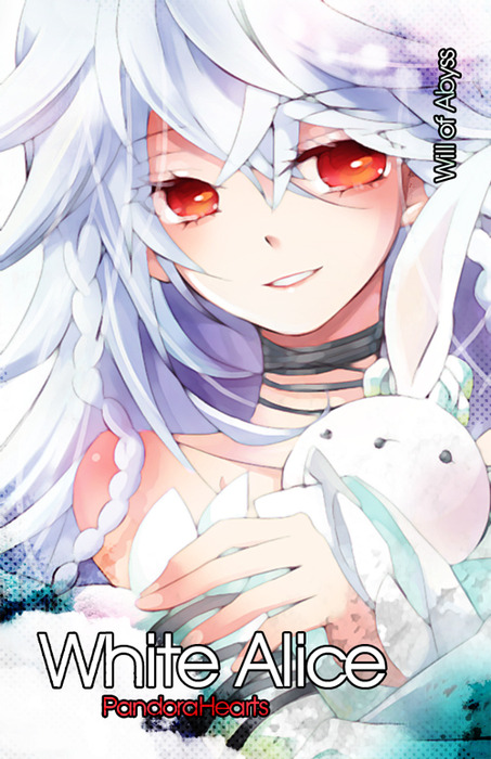 braid, lips, orange_eyes, pandora_hearts, ribbon_choker, smile, stuffed_animal, stuffed_toy