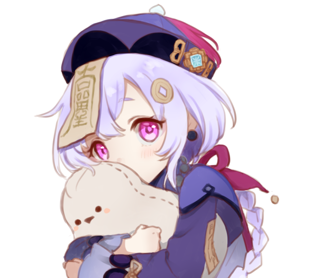 1girl, bangs, blush, covered_mouth, eyebrows_visible_through_hair, genshin_impact, hair_between_eyes, hat