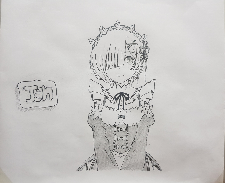 #anime, #fan_art, #jenoskey, #re:zero, #rem, #rezero, absurdres, highres, self_upload