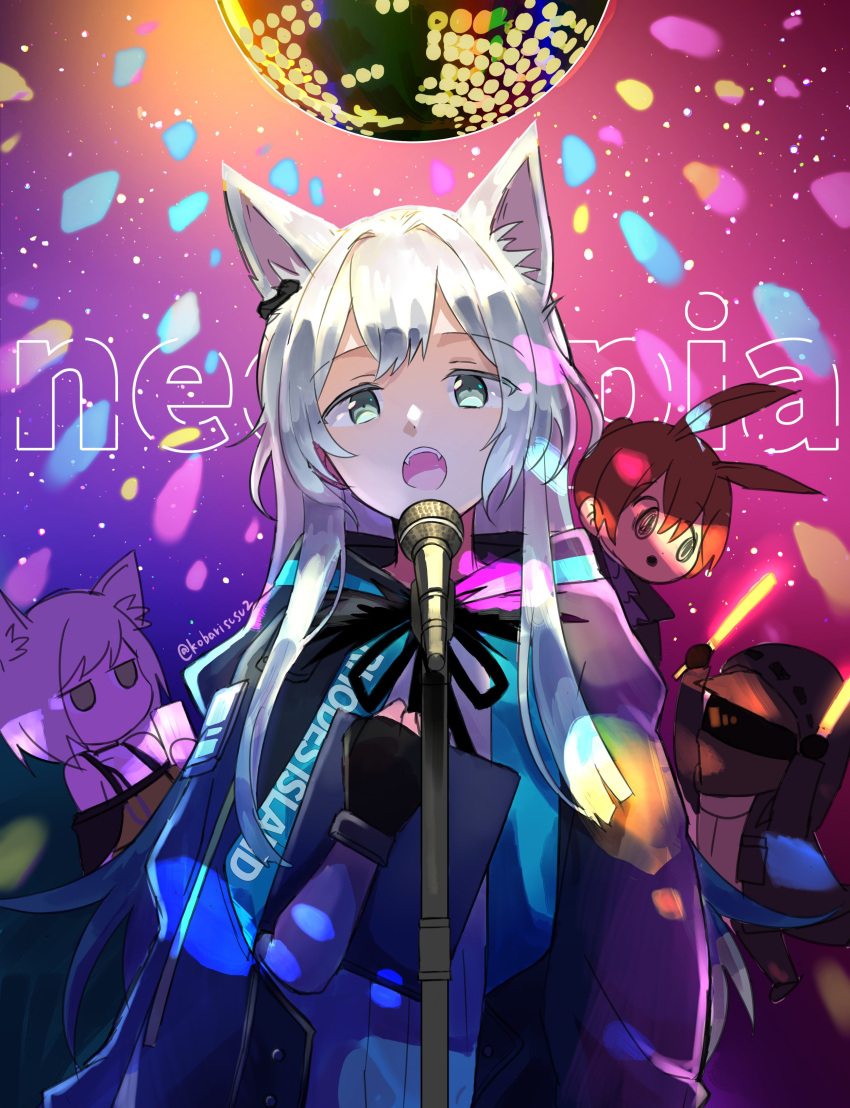 1other, 3girls, absurdres, ambiguous_gender, amiya_(arknights), animal_ears, arknights, bangs