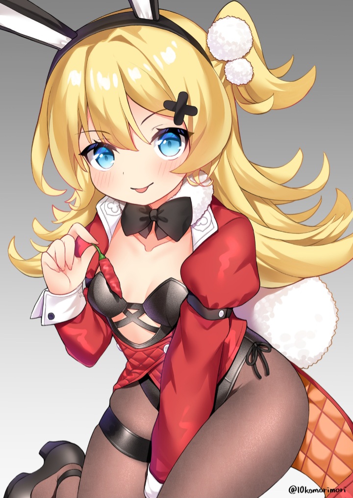 1girl, abercrombie_(azur_lane), alternate_costume, animal_ears, azur_lane, blonde_hair, blue_eyes, blush