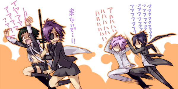 chrome_dokuro, eyepatch, katekyo_hitman_reborn, katekyo_hitman_reborn!, nagiru, purple_hair, rokudou_mukuro, short_hair