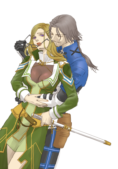 blonde_hair, brown_hair, character_request, couple, closed_eyes, female, final_fantasy, final_fantasy_xiii