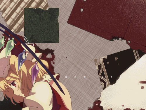 1girl, 2019, animated, animated_gif, artificial_wings, blonde_hair, crystal, flandre_scarlet