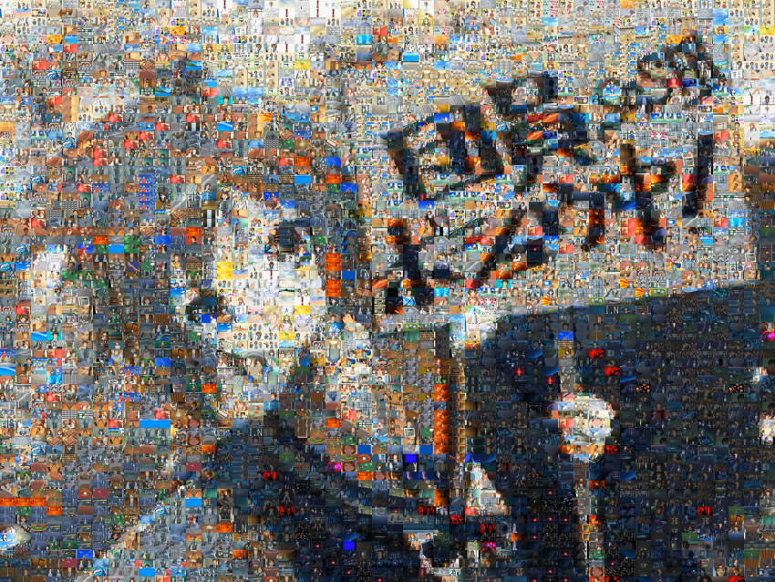 asahina_mikuru, everyone, gishi, highres, koizumi_itsuki, kyon, mosaic, mosaic_art